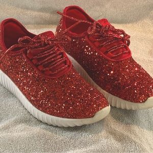 Red Glitter sneakers